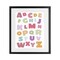 Stupell Industries Muted Alphabet Letters Framed Print Under Glass, design by Susan Ball